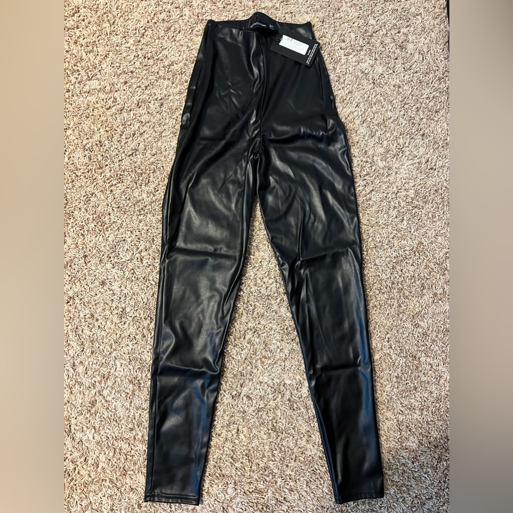 PrettyLittleThing leather pants. Size 2
